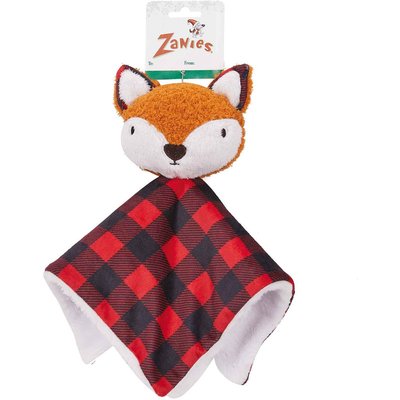 Zanies Zanies Buffalo Check Fox Puppy Blanket Squeaky Dog Chew Toy