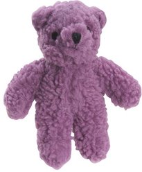 Zanies Berber Bear Squeaky Dog Chew Toy, 8.5-in, Purple