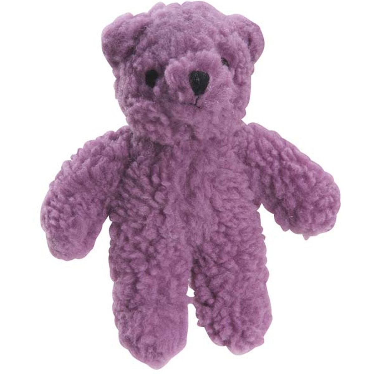 Zanies Berber Bear Squeaky Dog Chew Toy, 8.5-in, Purple