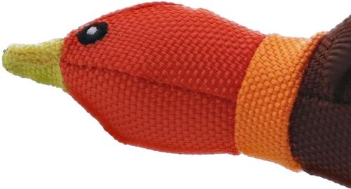 Show full view: Play 365 Ballistic Duck Squeaky Plush Dog Toy, Orange slide 3 of 5