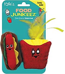 Kylie's Brights CFJ French Fry & Hotdog Cat Toy, 2 count