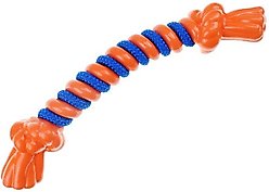 Infinity TPR/Rope Bone Lrg Dog Tug Toy, Orange