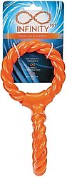 Infinity TPR/Rope Double Ring Twist Tug Dog Tug Toy, Orange slide 2 of 2