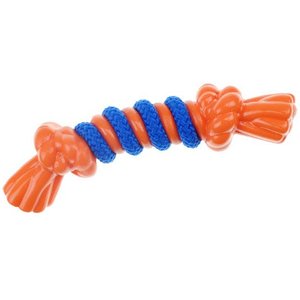 Infinity TPR/Rope Bone Sm Dog Tug Toy, Orange