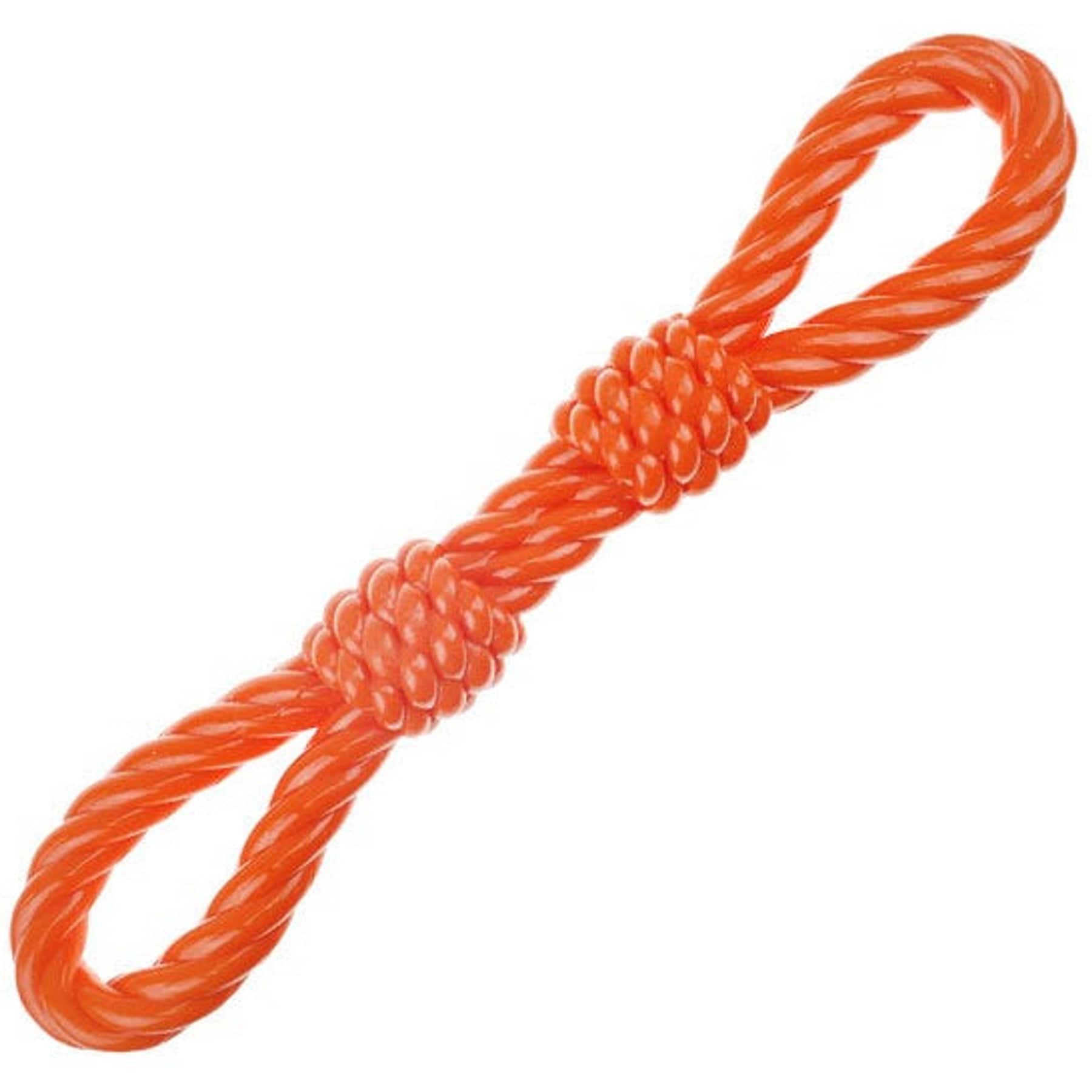 Infinity TPR Double Fist Tug Dog Chew Toy, Orange