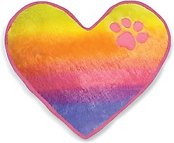 Griggles Rainbow Heart Squeaky Plush Dog Toy