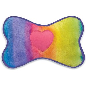 Griggles Rainbow Bone Squeaky Plush Dog Toy