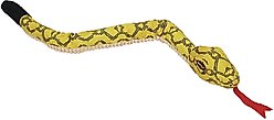 Griggles Rattler Snake Squeaky Plush Dog Toy, Yellow, 26-in slide 2 of 2