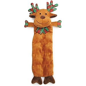 Griggles Holiday Squeaktacular Reindeer Squeaky Plush Dog Toy