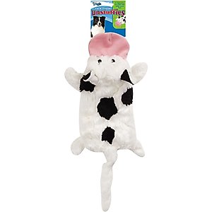 Griggles Farm Friend Unstuffies Cow Squeaky Plush Dog Toy, Large
