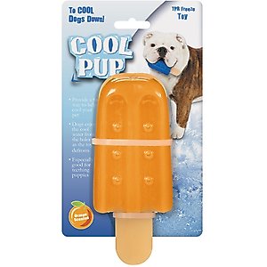 Cool Pup Toy Popsicle Dog Chew Toy, Orange, Large