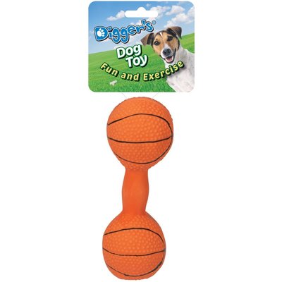 Digger's Digger's Latex Dumbbell Squeaky Dog Chew Toy