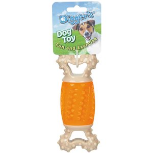 Digger's Giggle Bone Dog Chew Toy, Orange