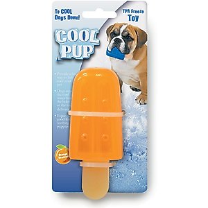 Cool Pup Toy Popsicle Dog Chew Toy, Orange, Mini