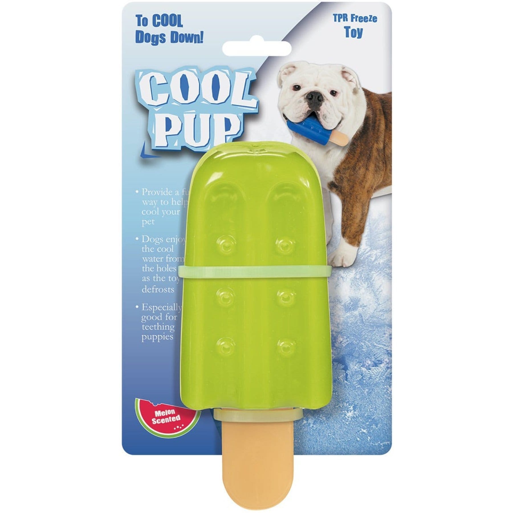 Cool Pup Toy Popsicle Dog Chew Toy, Green, Large