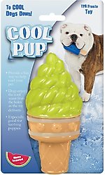Cool Pup Toy Ice Cream Cone Dog Chew Toy, Green, Large