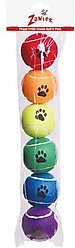 Zanies Rainbow Tennis Ball Dog Toy, 2.5-in, 6 count