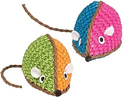 Kylie's Brights Two Toned Raffia Mouse Cat Toy
