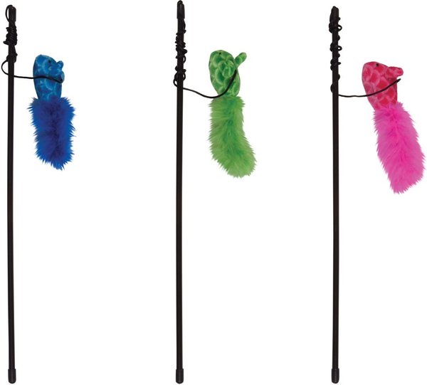Show full view: Kylie's Brights Printed Plush Feather Mouse Cat Toy slide 1 of 5