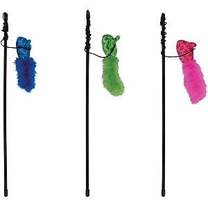 Kylie's Brights Printed Plush Feather Mouse Cat Toy