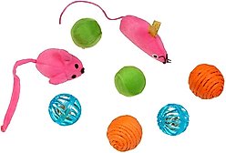 Kylie's Brights Mouse & Ball Cat Toy, 8 count
