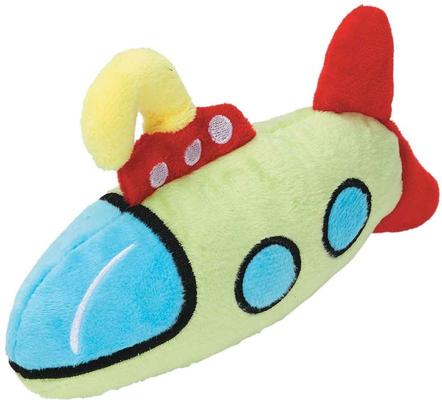 Show full view: Zanies Way to Go Submarine Squeaky Dog Chew Toy slide 2 of 5