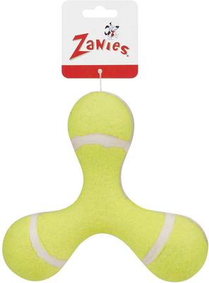 Show full view: Zanies Triple Knob Tennis Ball Dog Chew Toy, Yellow, 6.75-in slide 2 of 2