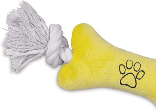 Show full view: Zanies Tiny Tugger Dog Toy, Yellow, 7-in slide 3 of 3