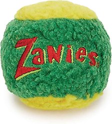 Zanies Shaggy Squeaker Dog Chew Toy, Green-Yellow