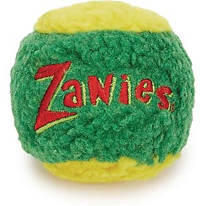 Zanies Shaggy Squeaker Dog Chew Toy, Green-Yellow