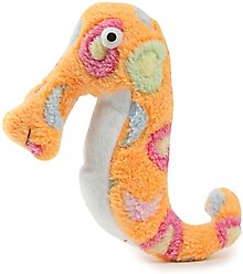 Zanies Sea Charmer Sea Horse Squeaky Dog Chew Toy, Orange