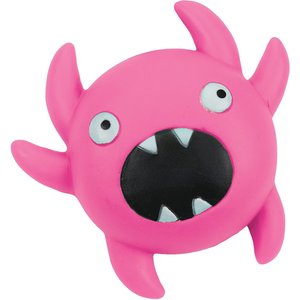 Zanies Pink Hair Monster Squeaky Dog Chew Toy