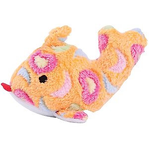 Zanies Sea Charmer Fish Squeaky Dog Chew Toy, Orange