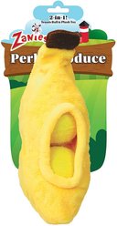 Zanies Perky Produce Banana Squeaky Dog Chew Toy, Yellow, Mini slide 2 of 2