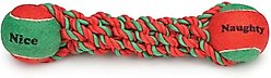Zanies Naughty or Nice Tennis Dog Tug Toy