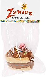 Zanies Kitty Krinkle Cake with Feather Cat Toy