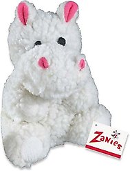 Zanies Fleecy Friend Hippo Squeaky Dog Chew Toy, 6-in