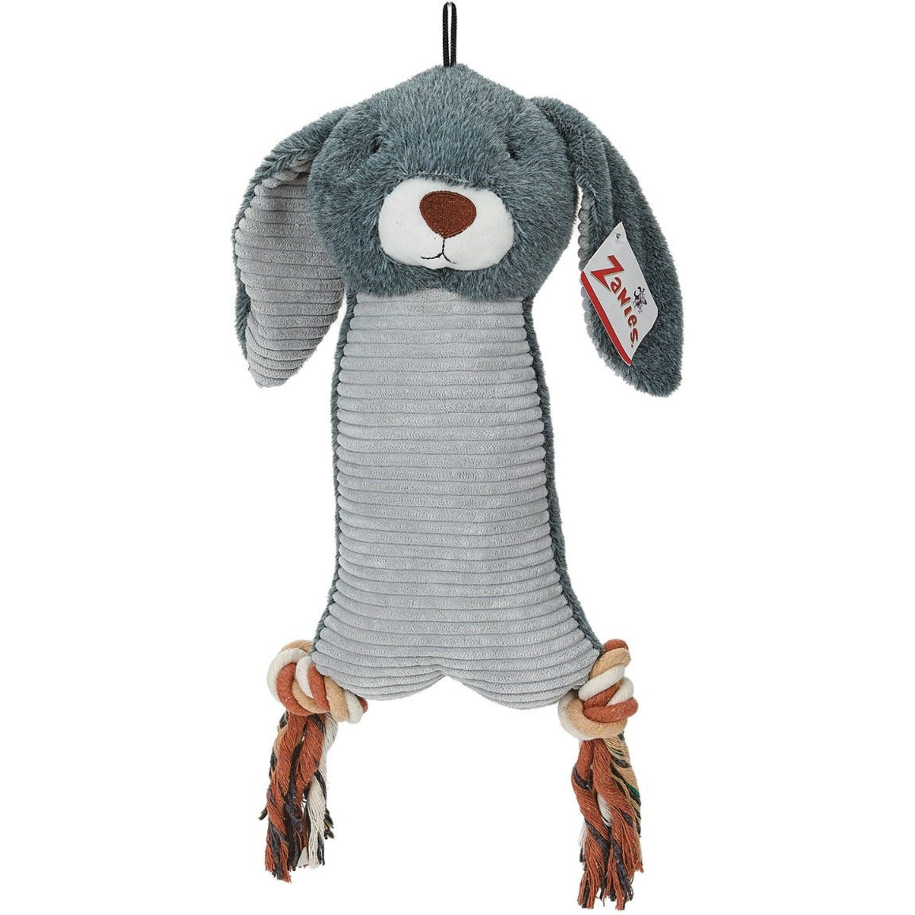 Zanies Farm Folks Rabbit Dog Chew Toy, 4 count
