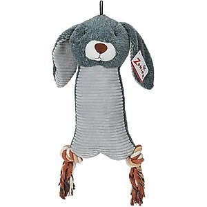 Zanies Farm Folks Rabbit Dog Chew Toy, 4 count