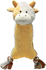 Zanies Farm Folks Cow Dog Chew Toy, 4 count