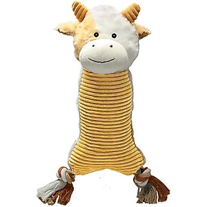 Zanies Farm Folks Cow Dog Chew Toy, 4 count
