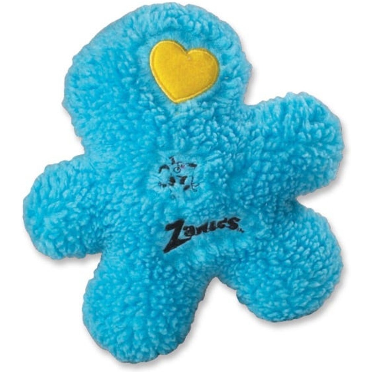Zanies Embroidered Berber Boy Squeaky Dog Chew Toy, 8.5-in, Blue