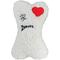 Show in main carousel: Zanies Embroidered Berber Bone Squeaky Dog Chew Toy, 8-in, White slide 1 of 3