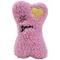 Show in main carousel: Zanies Embroidered Berber Bone Squeaky Dog Chew Toy, 8-in, Pink slide 1 of 2