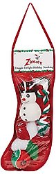 Zanies Christmas Dog Delite Holiday Stocking Snowman Dog Chew Toy, 14-in