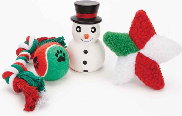 Show full view: Zanies Dog Delite Holiday Stocking Snowman Dog Chew Toy, 14-in slide 2 of 6
