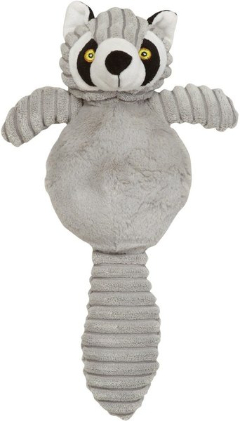 Zanies Country Crew Raccoon Squeaky Dog Chew Toy, 4 count