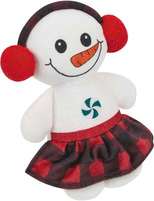 Show full view: Zanies Buffalo Check Snow Girl Squeaky Dog Chew Toy slide 3 of 3