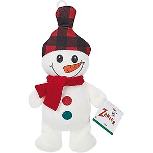 Zanies Buffalo Check Snow Boy Squeaky Dog Chew Toy