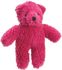Zanies Berber Bear Squeaky Dog Chew Toy, 8.5-in, Red